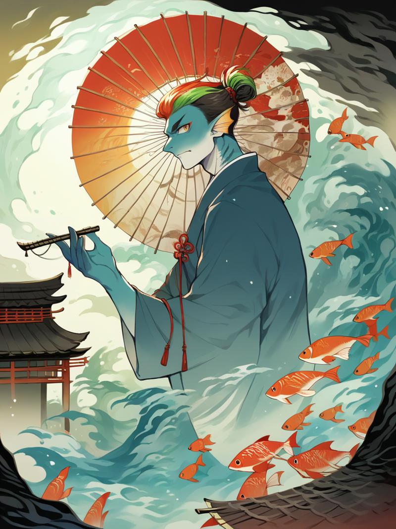 01630-1985980677-score_9, score_8_up, score_7_up, score_6_up, score_5_up,   _lora_kuriXLP_1_ kuri,  east asian architecture, fish, 1boy, oil-pape.png